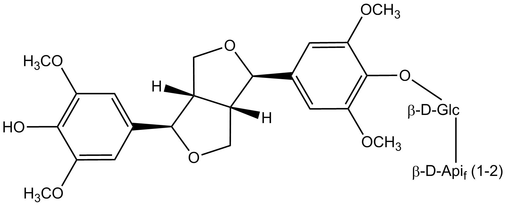(-)-Syringaresinol 4-(2''-apiosylglucoside) phyproof® Reference Substance | PhytoLab